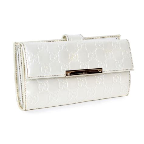 gucci womens wallet white|gucci guccissima wallet.